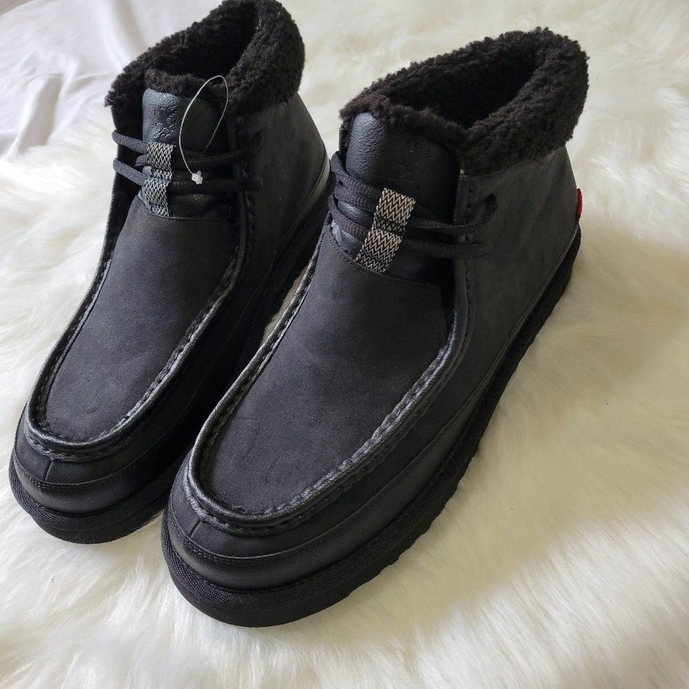 Stacy Adams Black Fur-Lined Boots - Picture 2 of 11